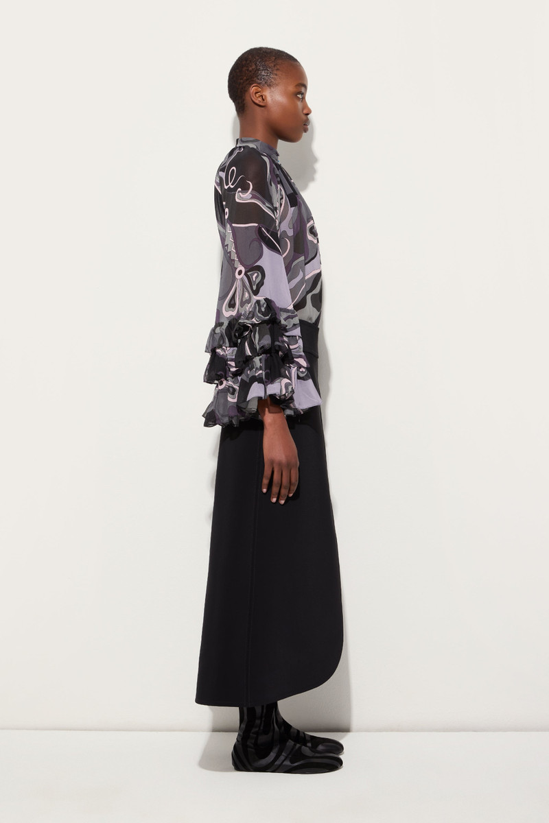 MIDI SKIRT WITH INTERNAL PRINT 3