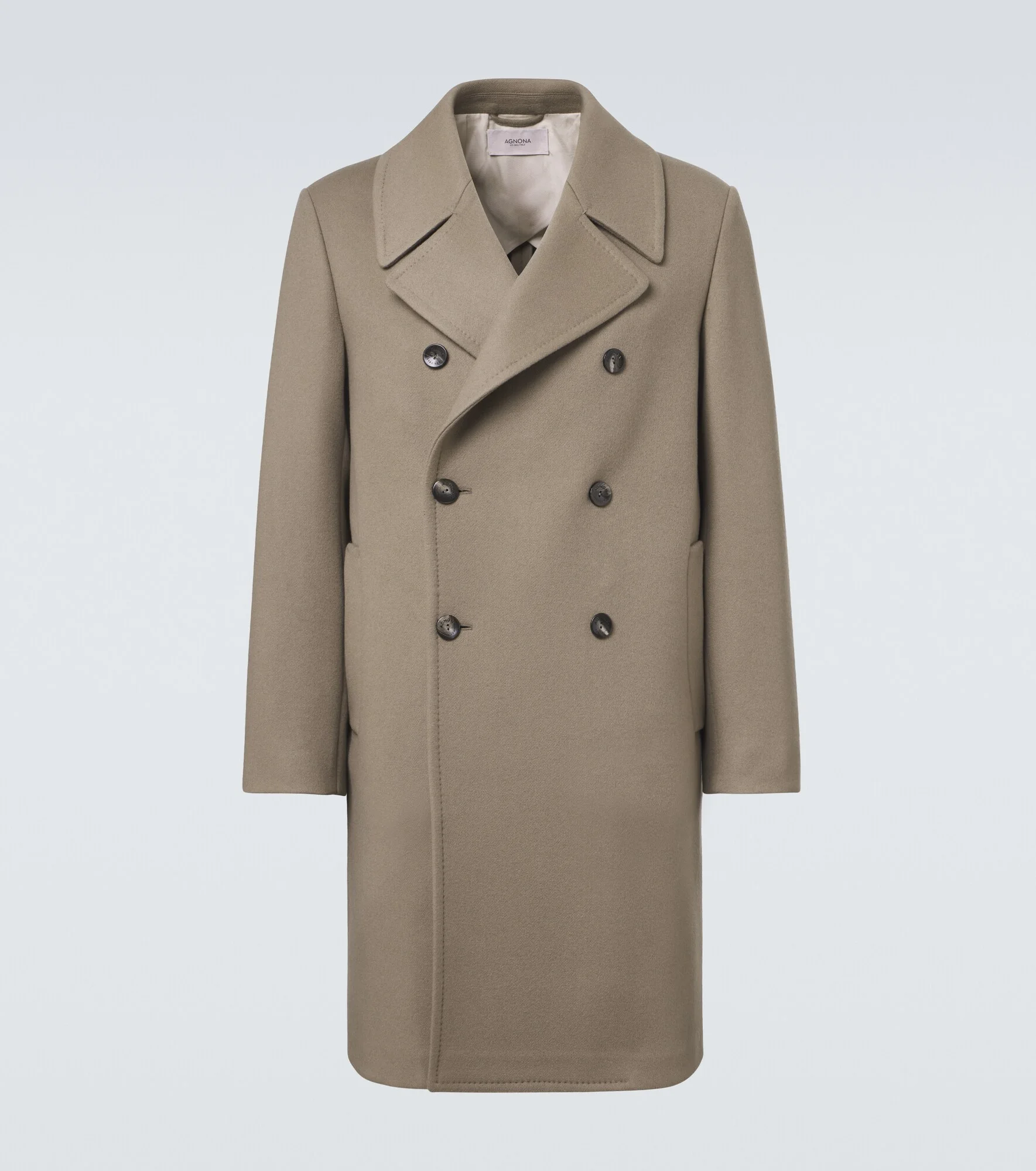 Double-breasted cashmere coat - 1