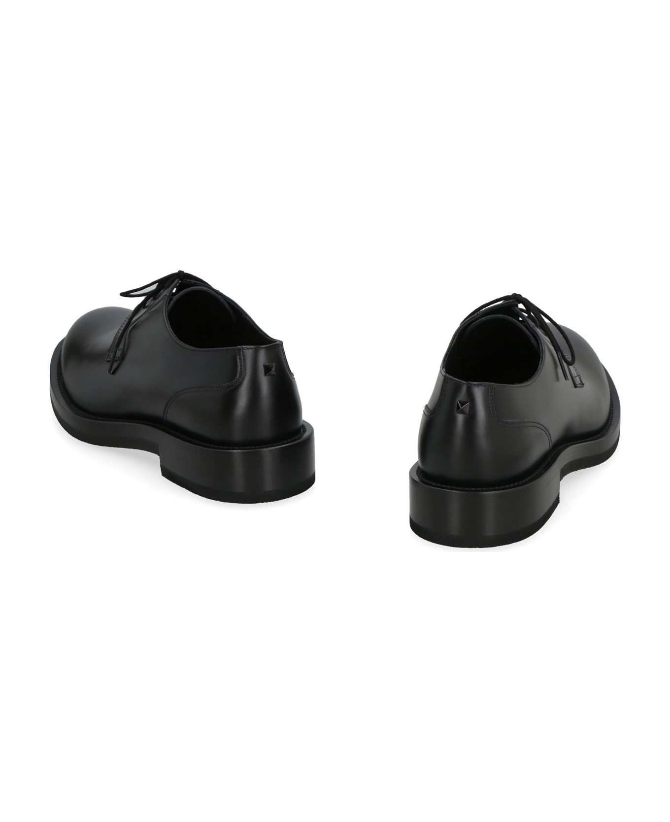 Derby Rockstud Essential Leather Lace-up Shoes - 4