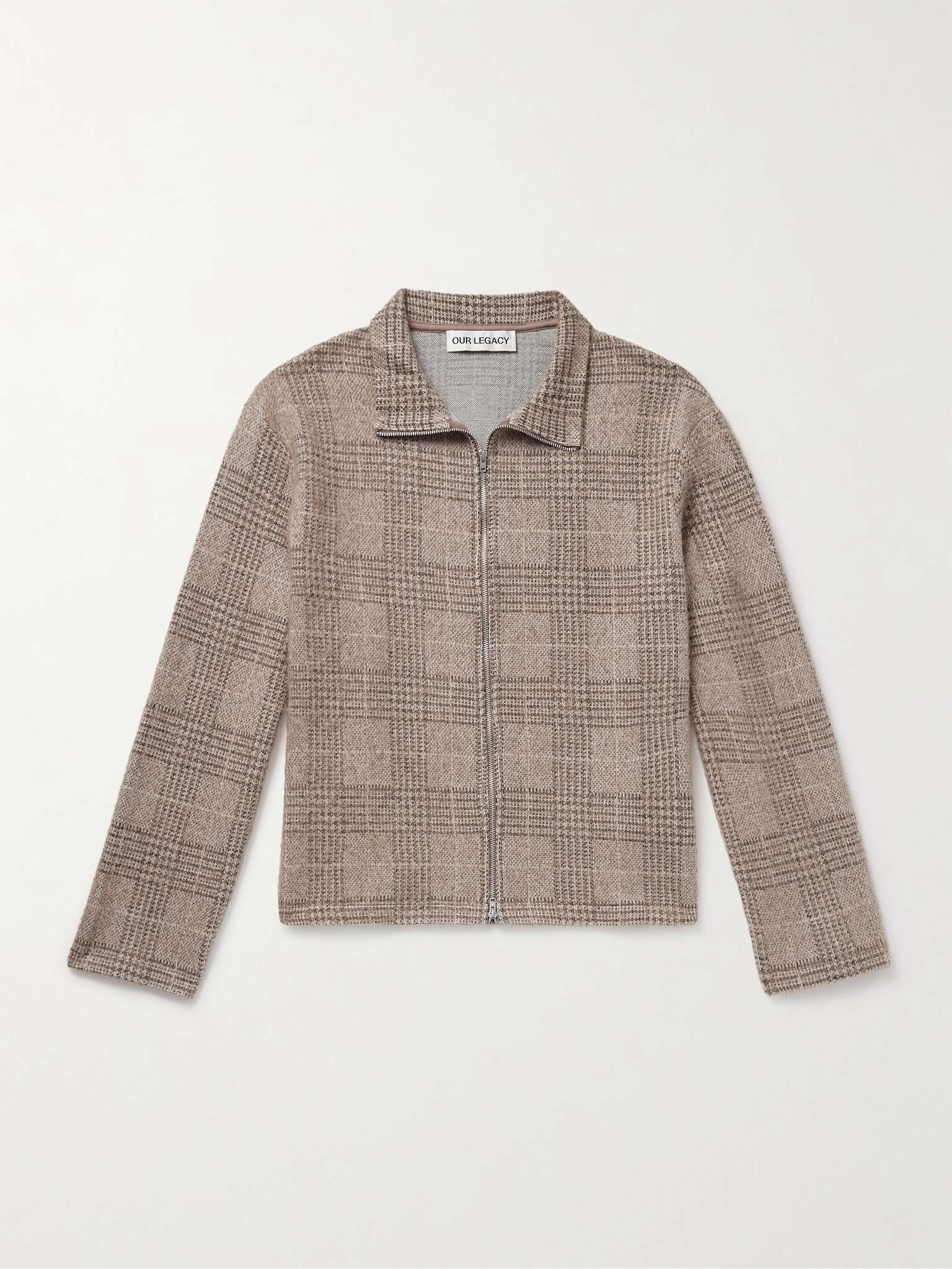 Our Legacy Checked Knitted Zip-Up Cardigan | REVERSIBLE