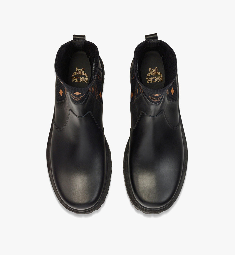 Monogram Knit Boots in Calf Leather 4