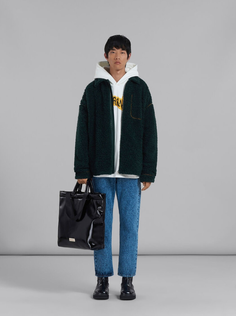 Marni BEY TOTE BAG IN BLACK PATENT outlook