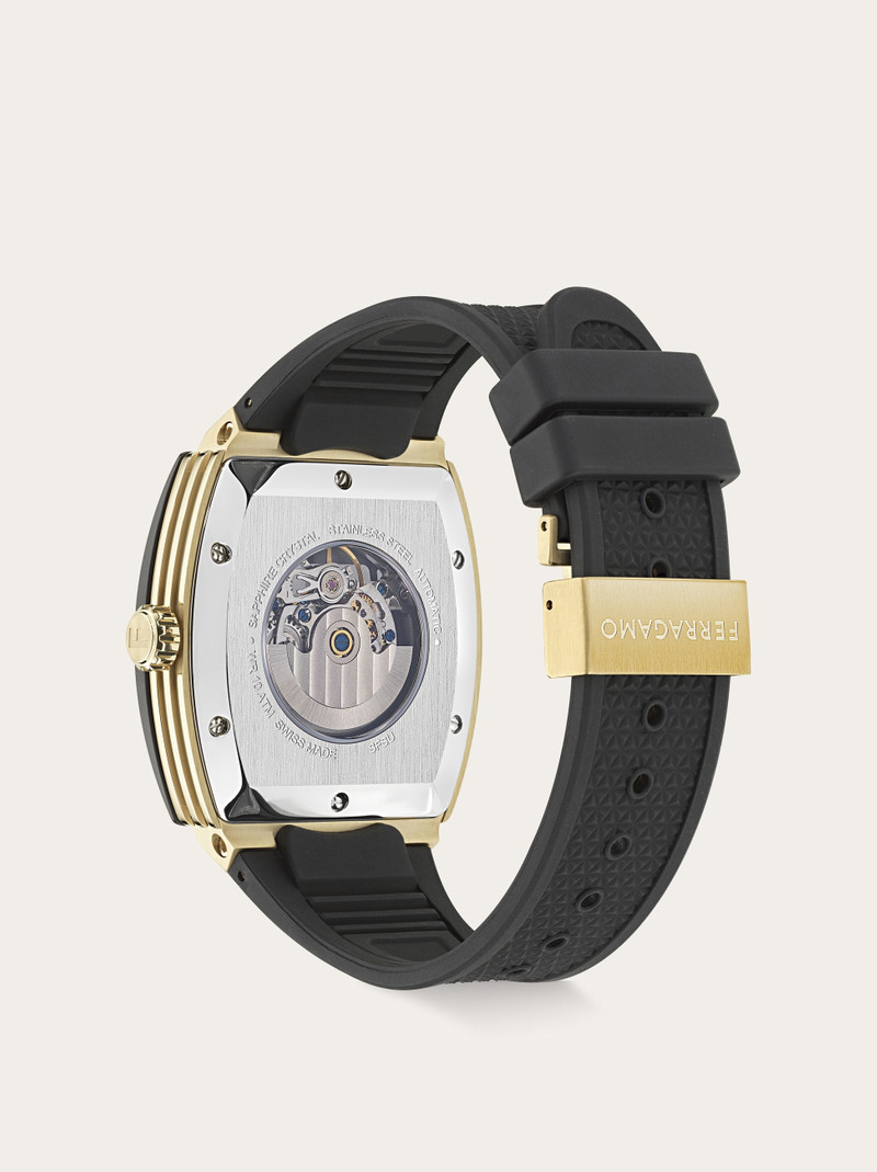 FERRAGAMO F-80 Tonneau Skeleton watch outlook