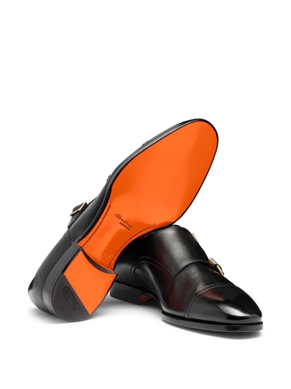 leather monk shoes - 4