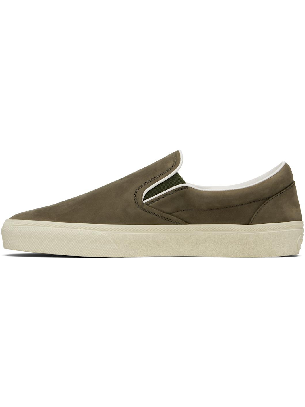Khaki Nubuck Jude Slip On Sneakers - 3