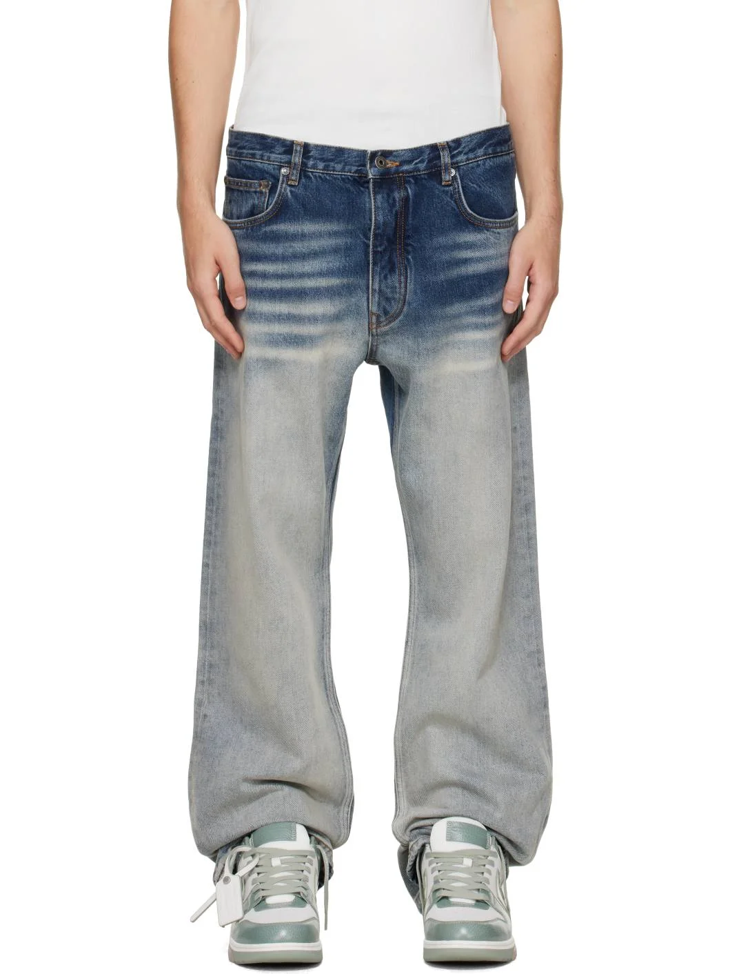 Blue Half Arrow Slim Relax Jeans - 1