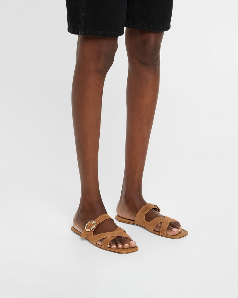 Stuart Weitzman Villa Suede Slide Sandals outlook
