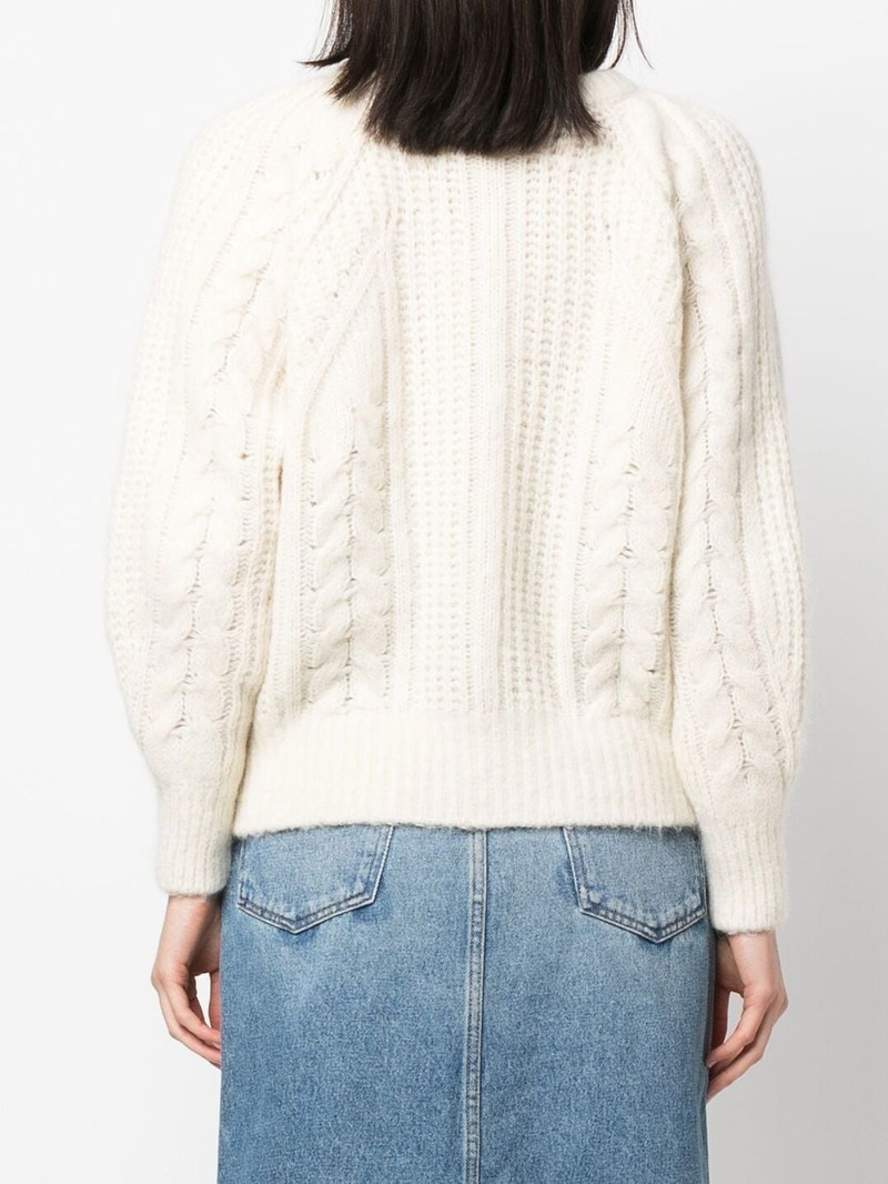 cable-knit wool-blend jumper 4