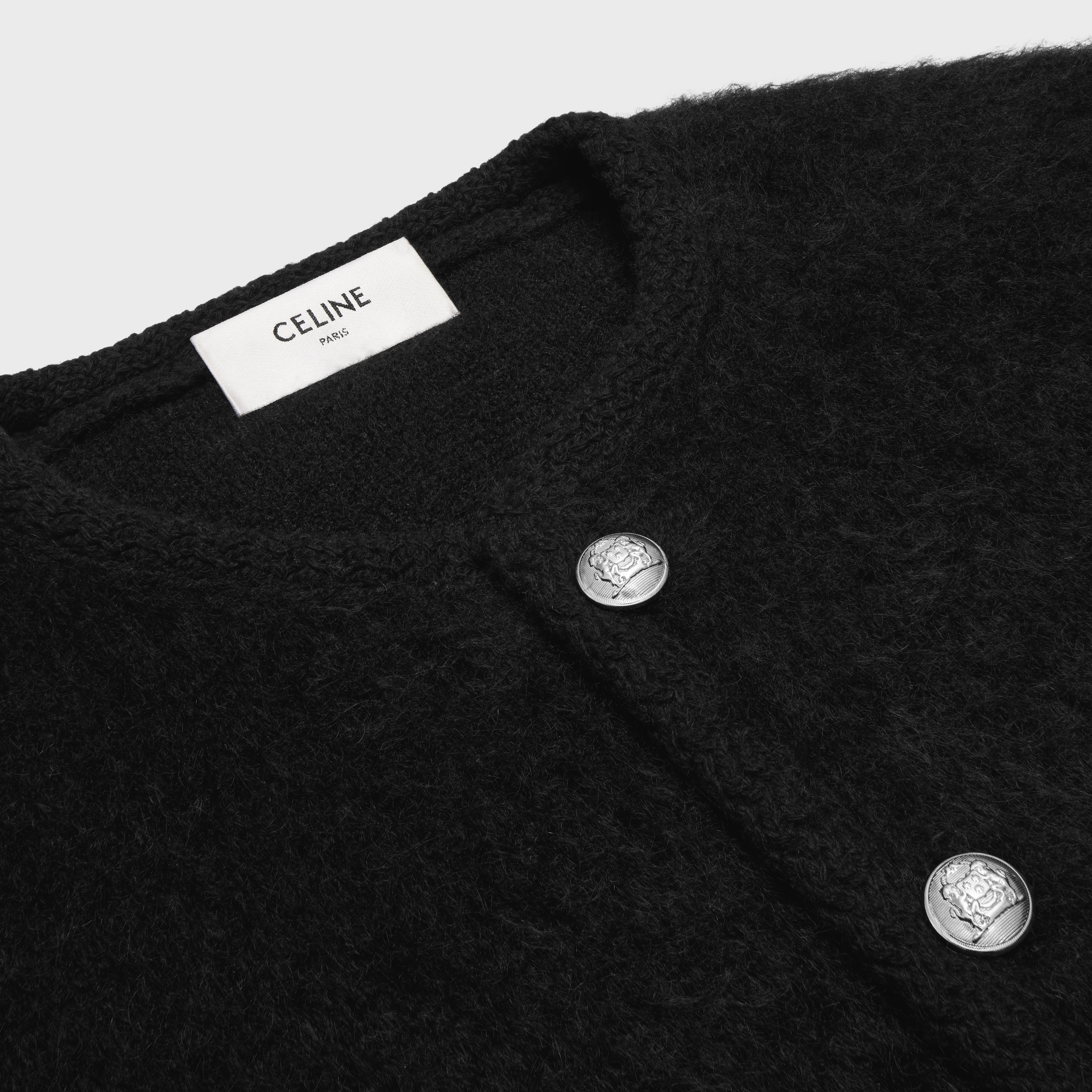 cardigan jacket in brushed mohair - 3