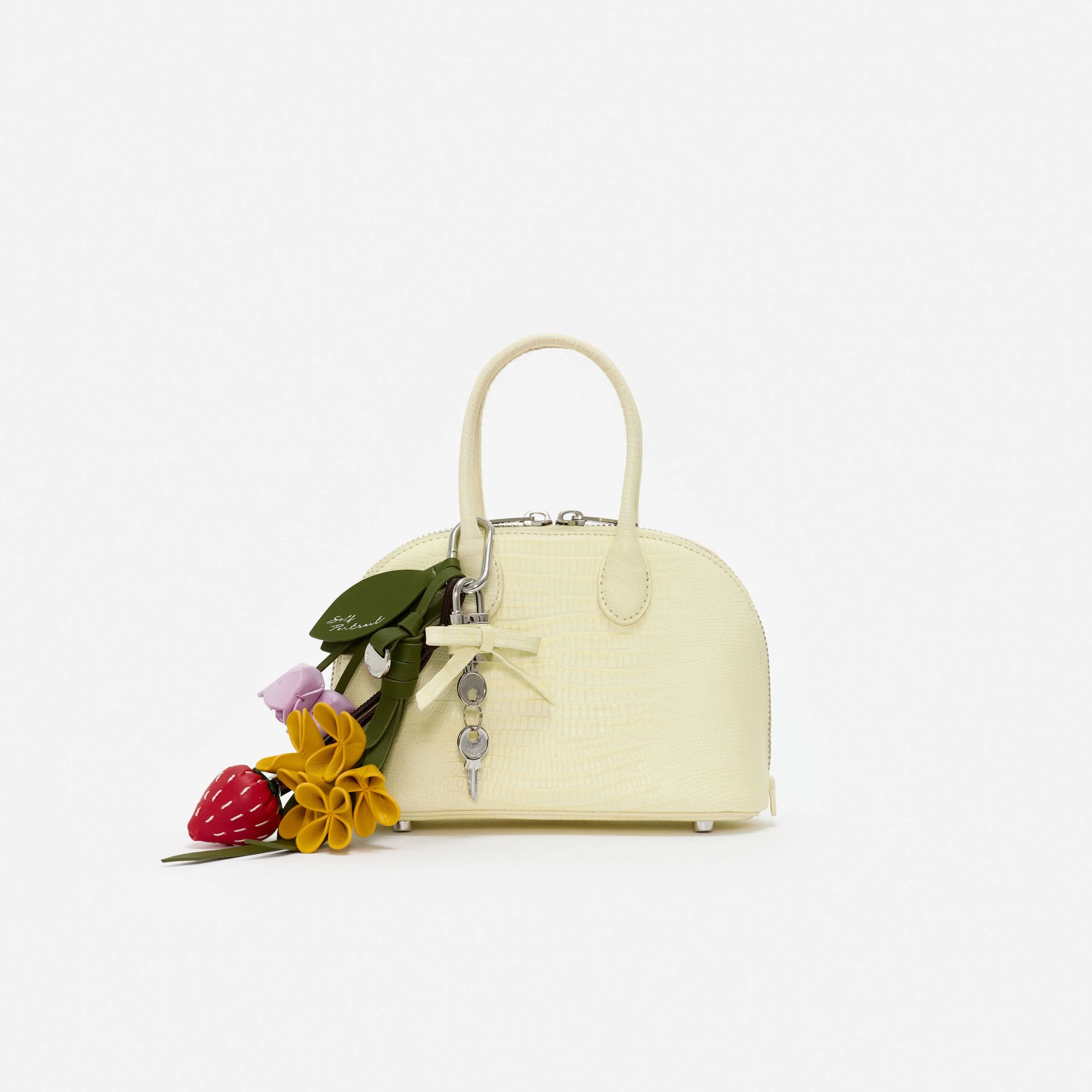 Lizard Leather Toast Yellow Mini Bag - 1