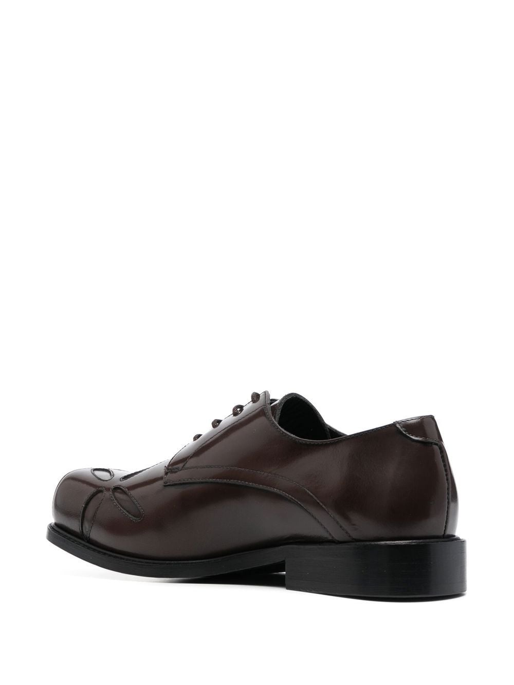 Slashed square-toe Derby shoes - 3