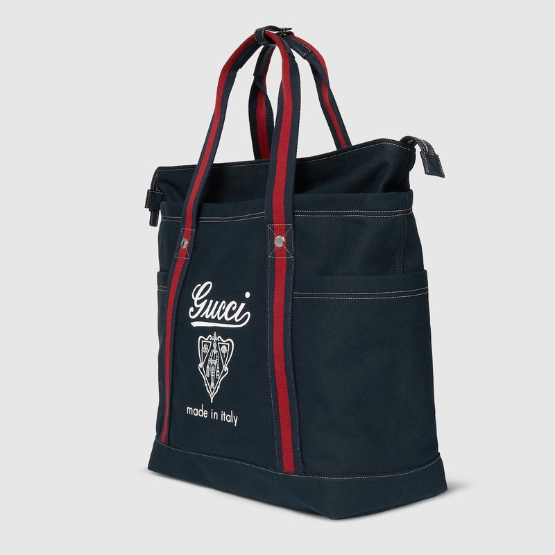 GUCCI Medium printed canvas bag with Web outlook