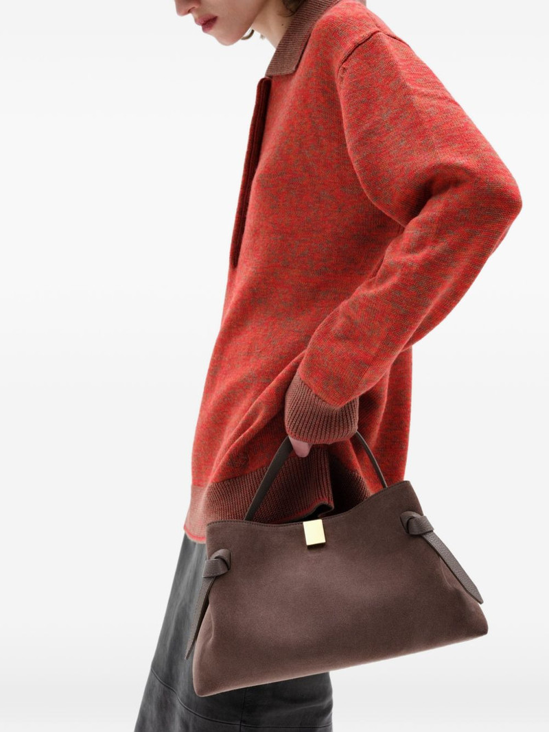 Yuzefi Gyoza suede tote bag outlook