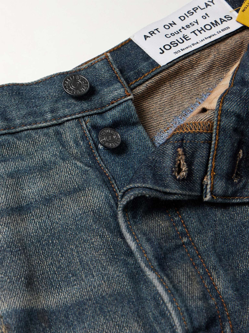 Starr 5001 Straight-Leg Paint-Splattered Distressed Jeans 3