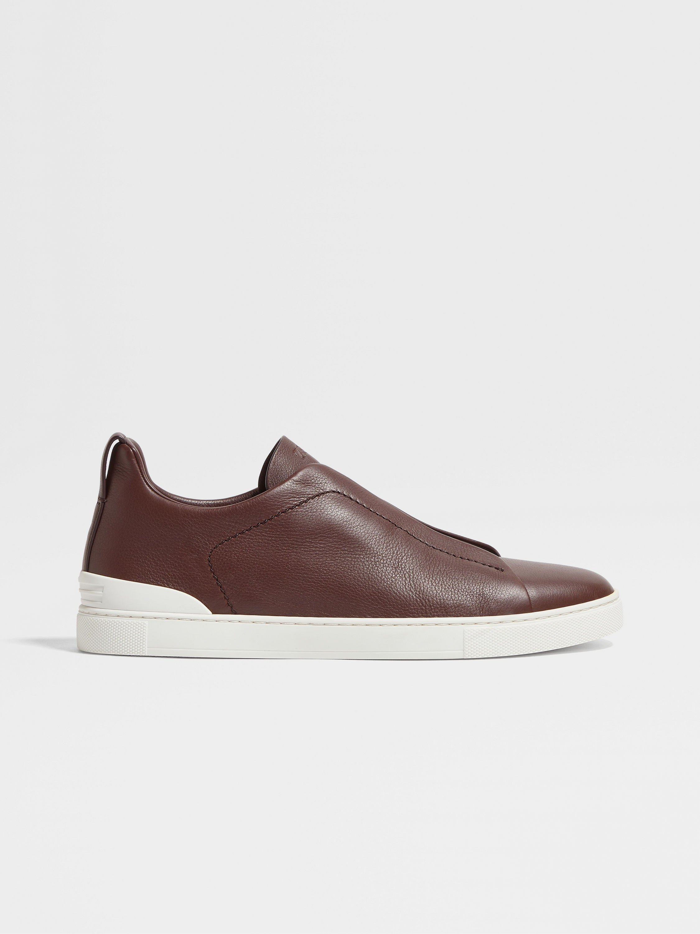 REDDISH BROWN TRIPLE STITCH™ SECONDSKIN SNEAKERS - 4