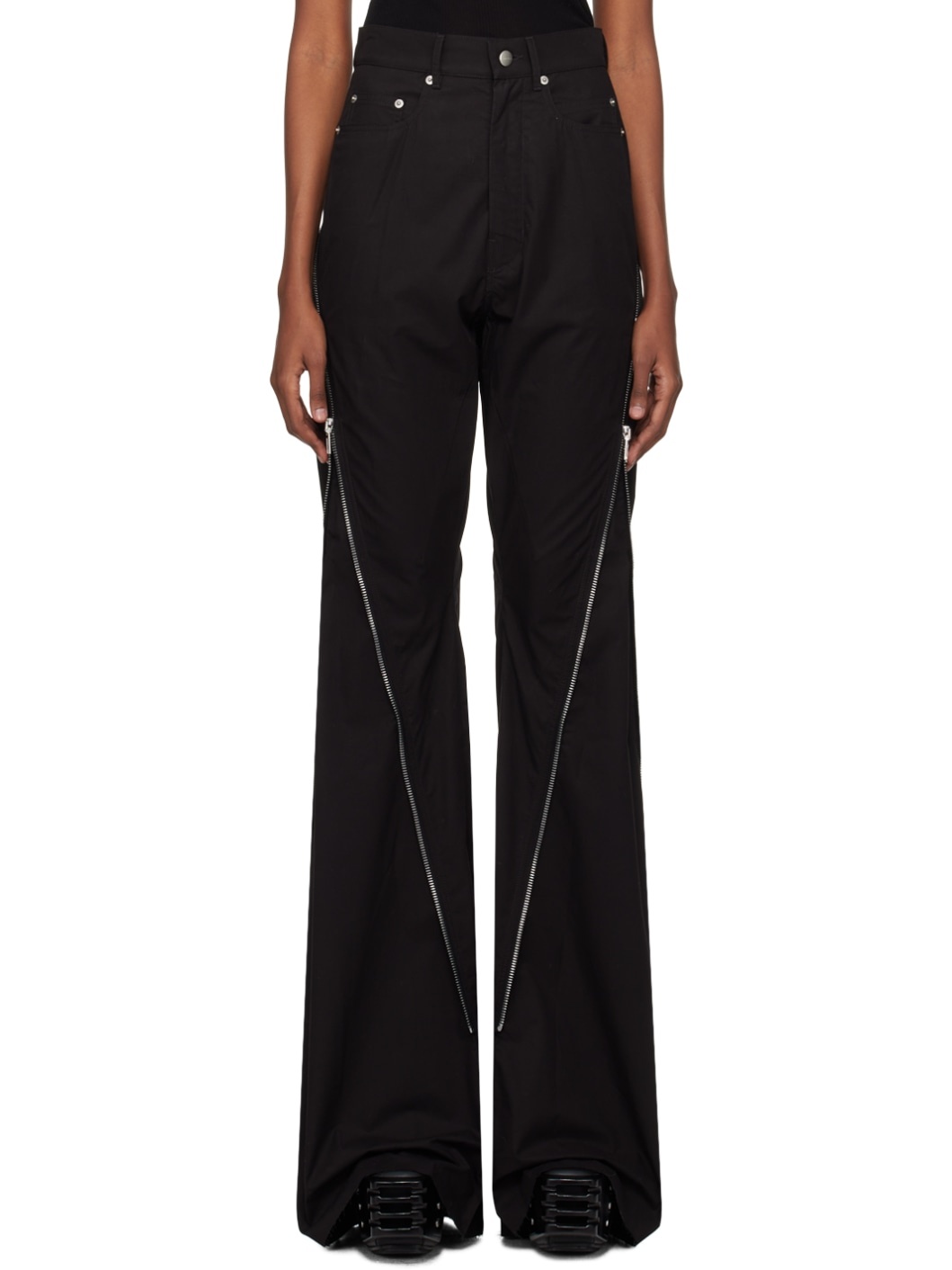 Black Bolan Banana Trousers - 1