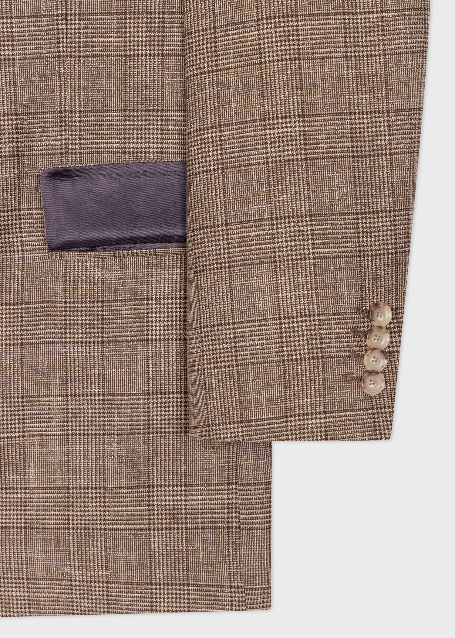 Houndstooth Check Wool-Linen Suit - 6