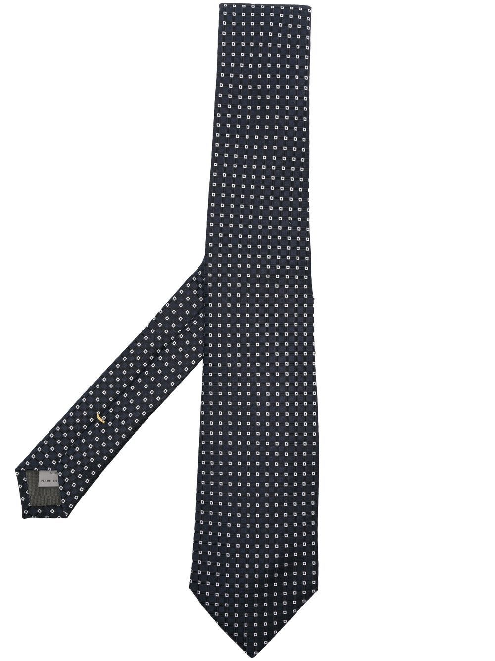 polka-dot silk tie - 1