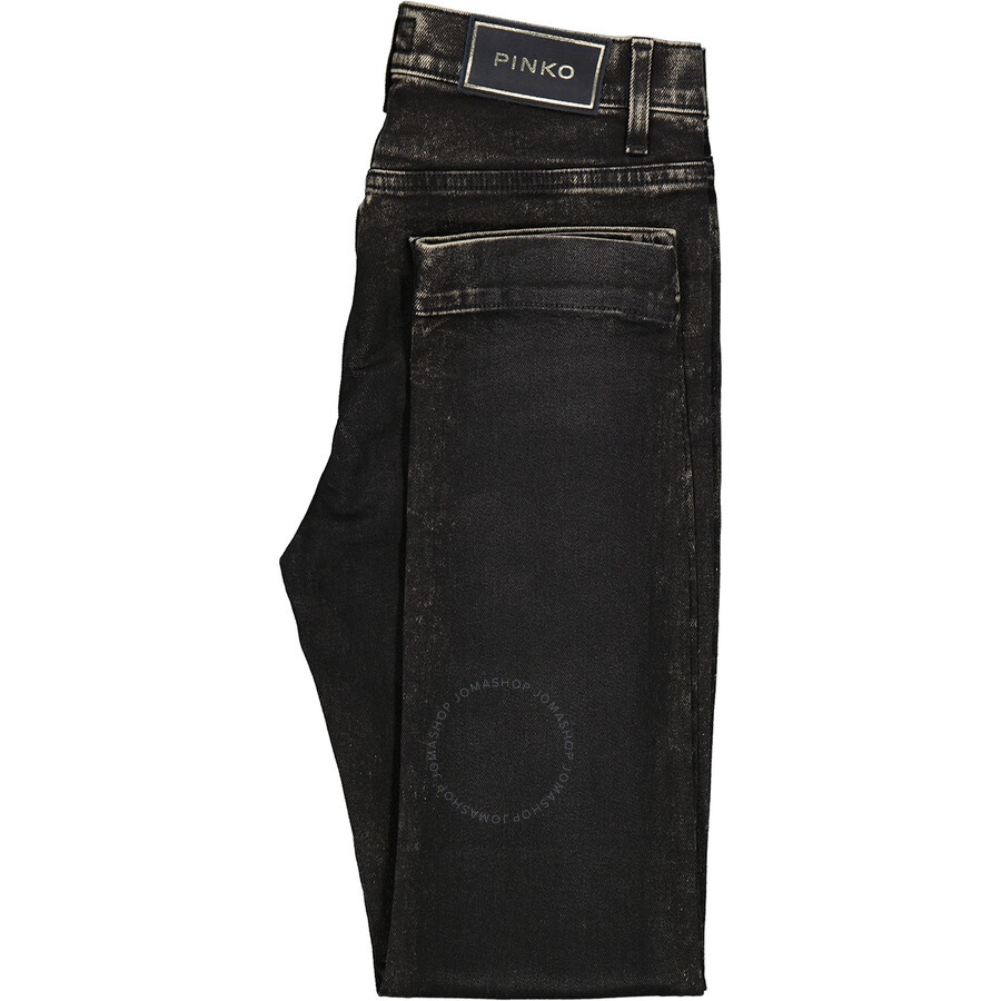 Pinko Ladies Black Sabrina 1 Cropped Skinny Jeans, Wiast Size 27" - 7