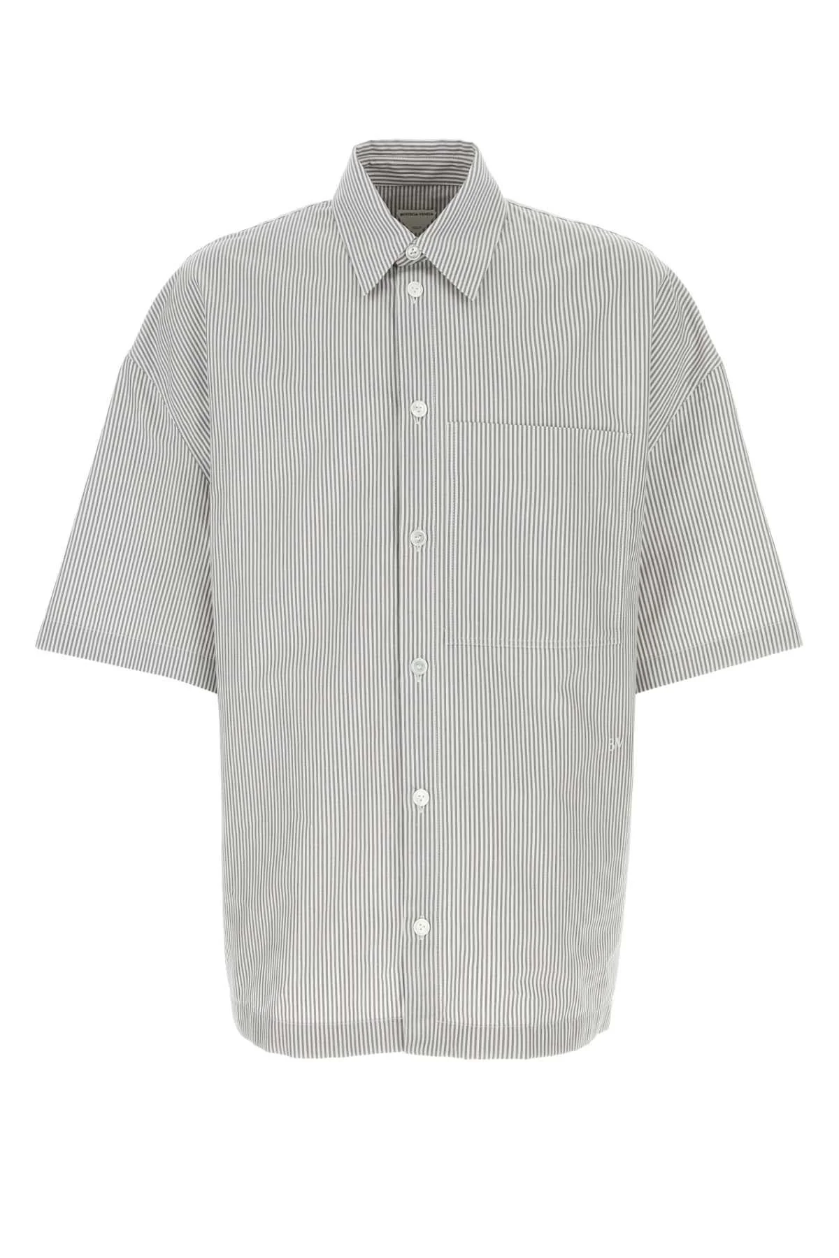 Bottega Veneta Men Embroidered Poplin Shirt - 1