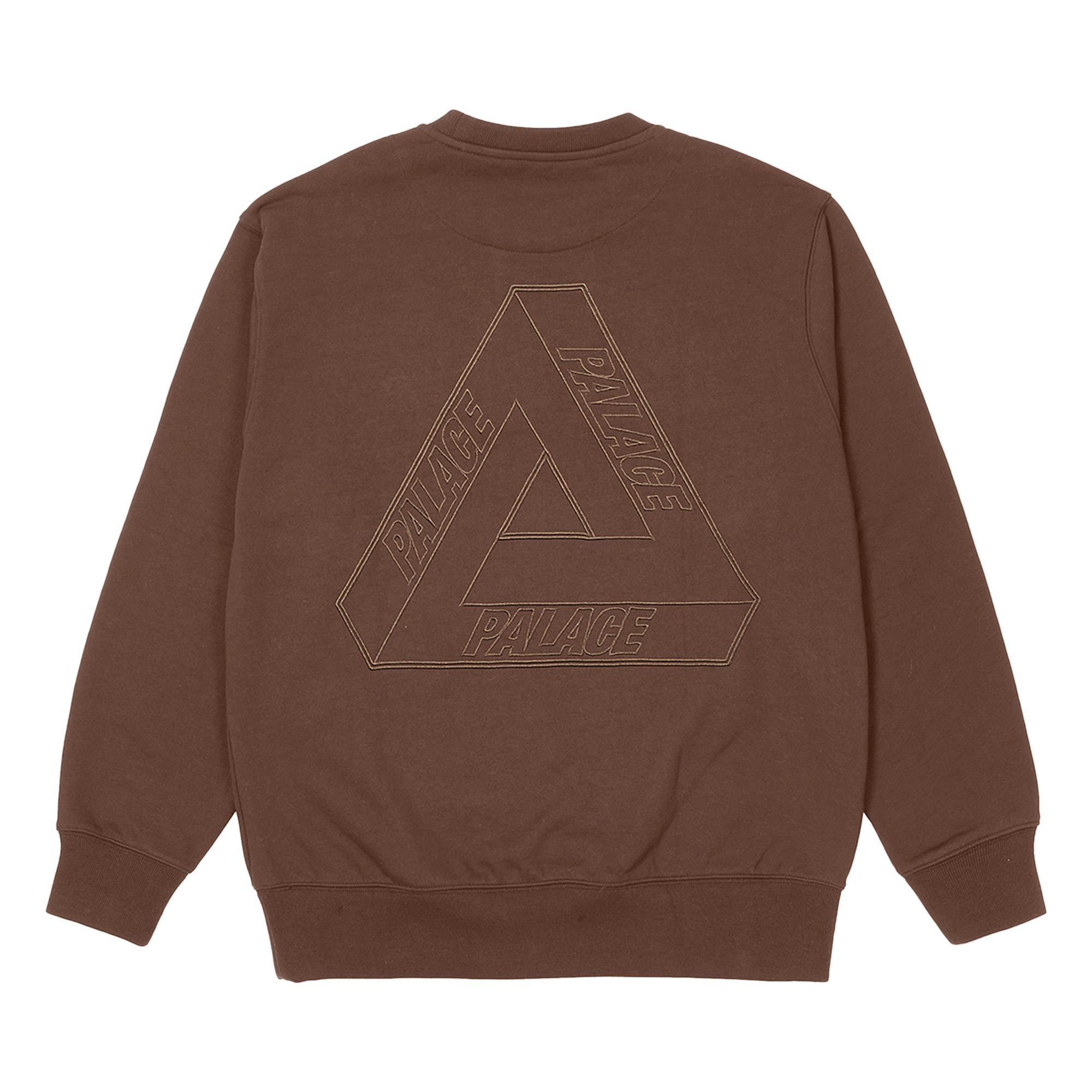 Palace Tri-Stitch Crew 'Brown' - 2