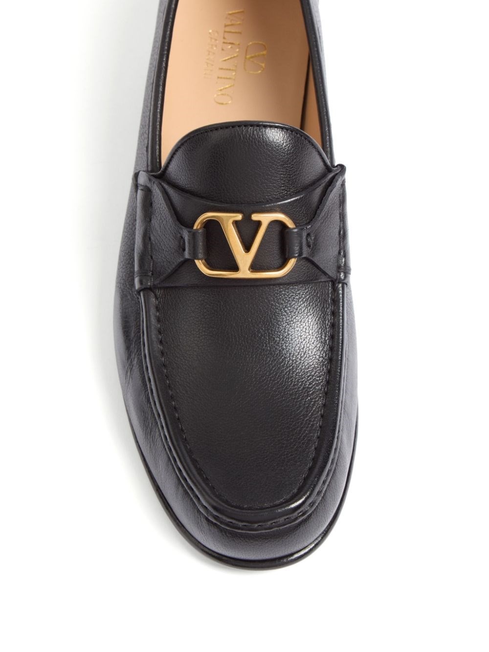 VLogo Signature leather loafers - 4