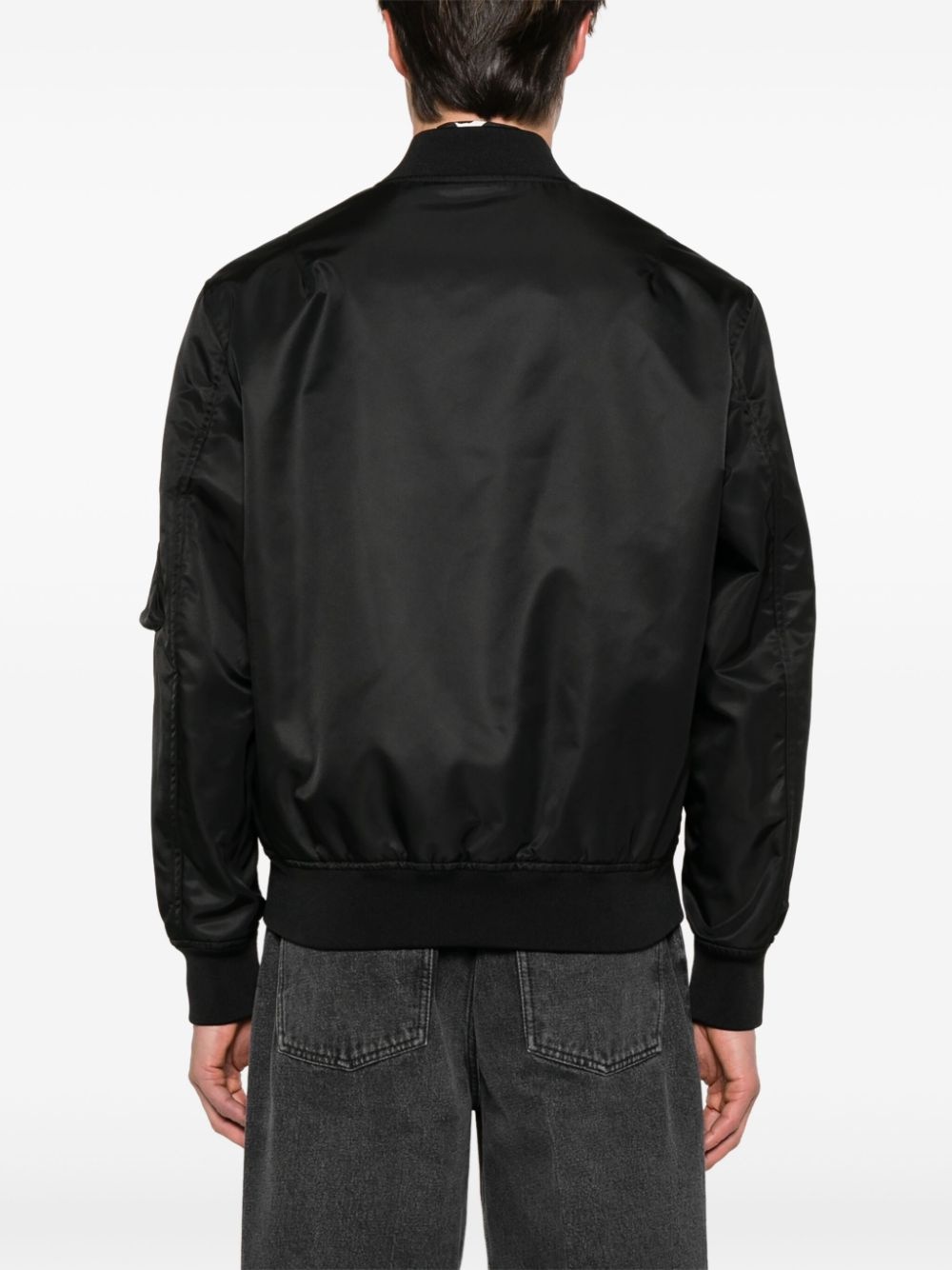 floral-embroidered bomber jacket - 4