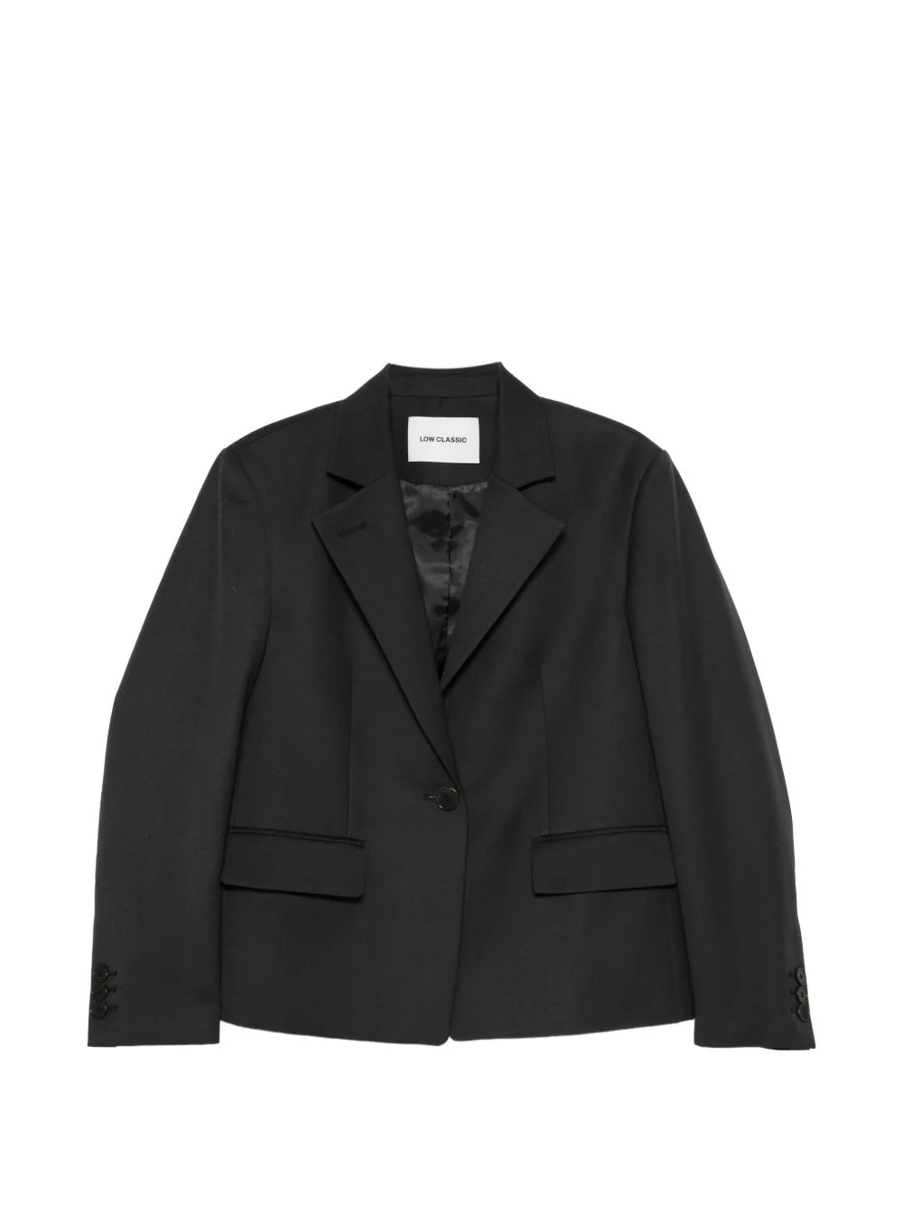 notched-lapel button-fastening blazer - 1