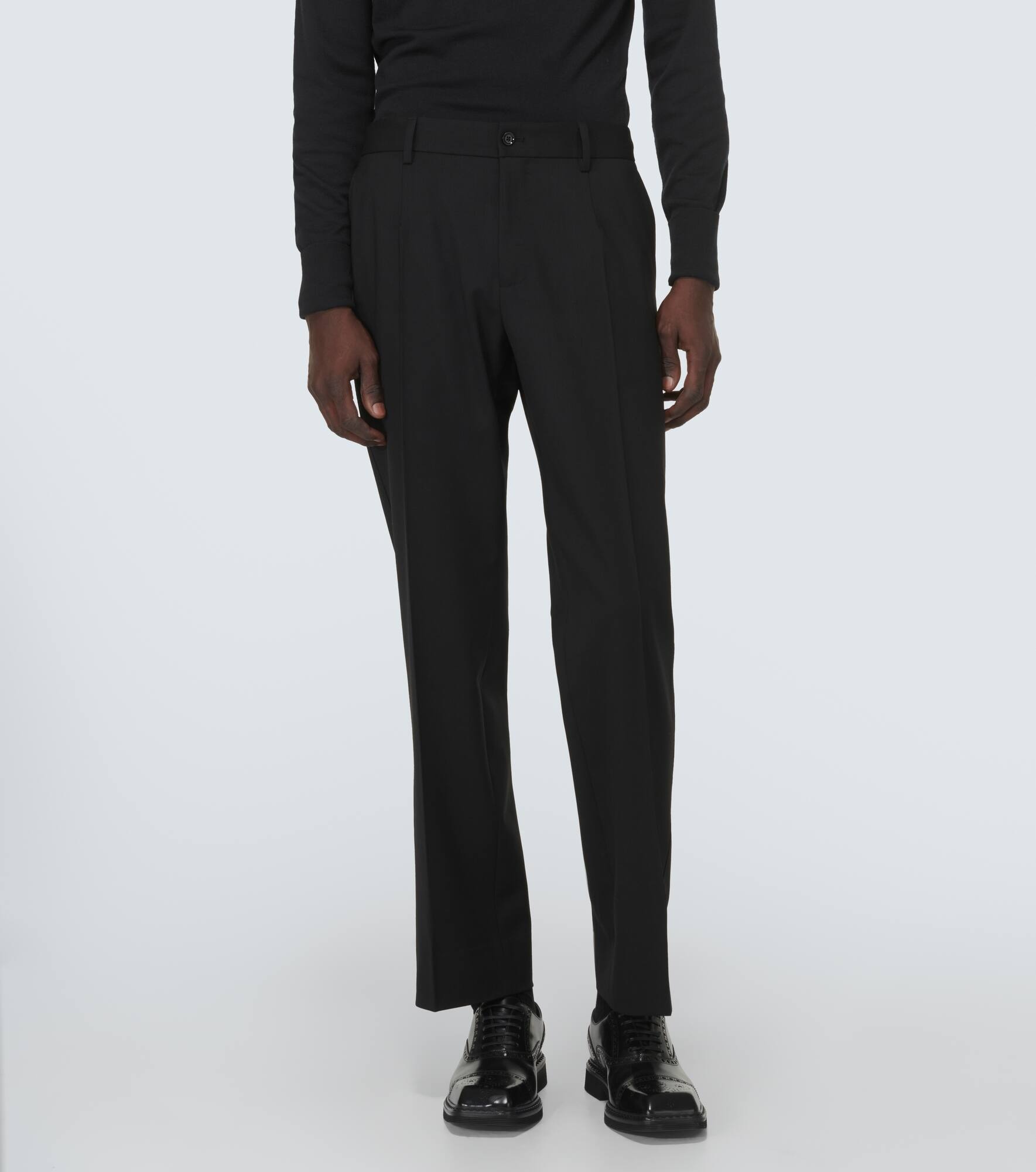 Wool-blend straight pants - 3