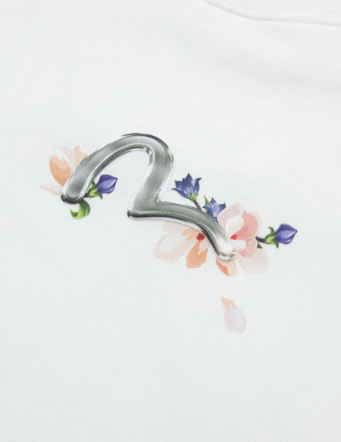 CRANES AND WISTERIA PRINT REGULAR FIT T-SHIRT - 8