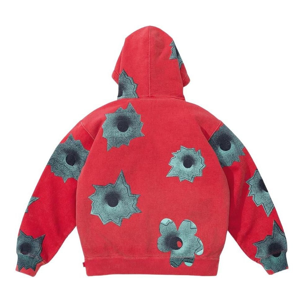 Supreme Nate Lowman Hooded Sweatshirt 'Red Grey' SUP-SS22-175 - 2