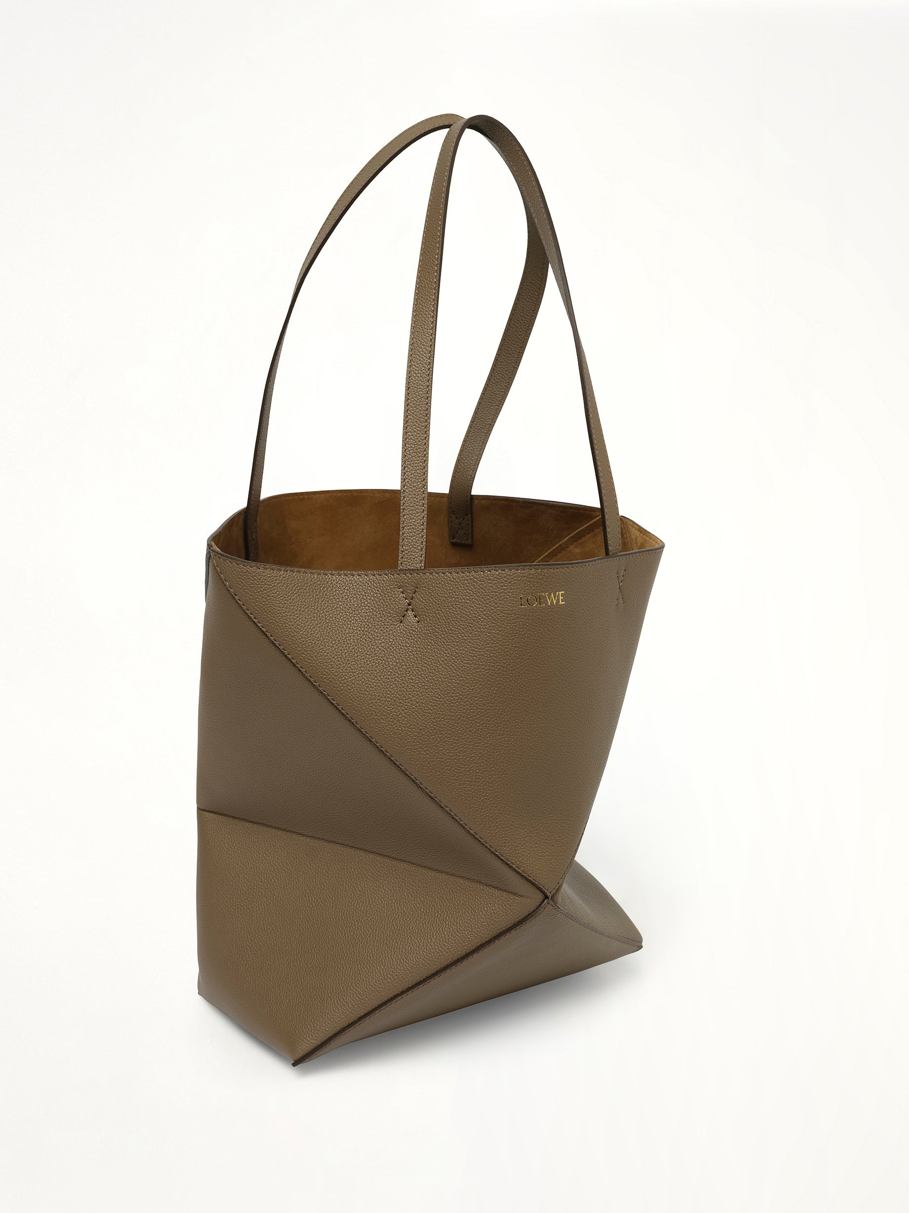 Puzzle Fold Tote Medium in Taupe - 2