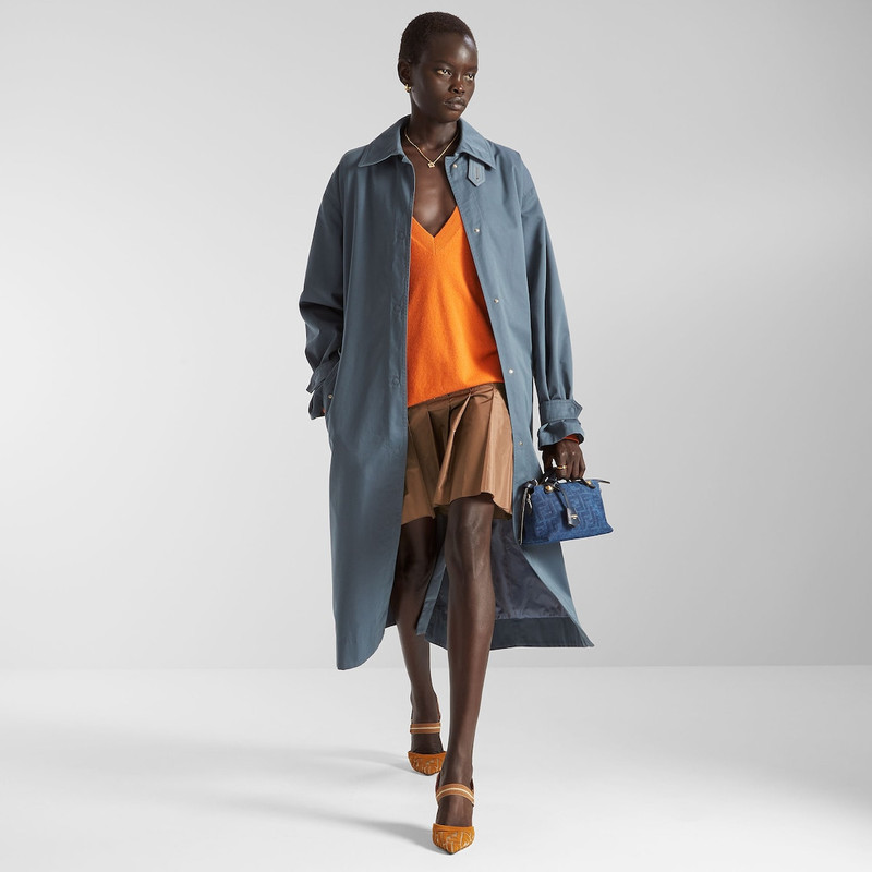 By The Way Soft Mini Blue FF denim flocked mini-bag 9
