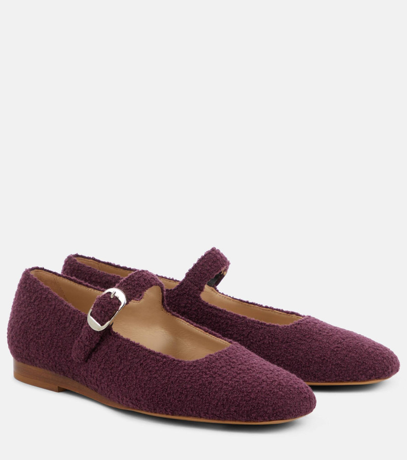 Bouclé Mary Jane flats - 1