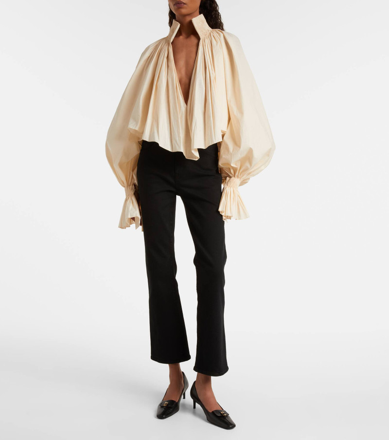 KHAITE Vivian high-rise cropped flared jeans outlook