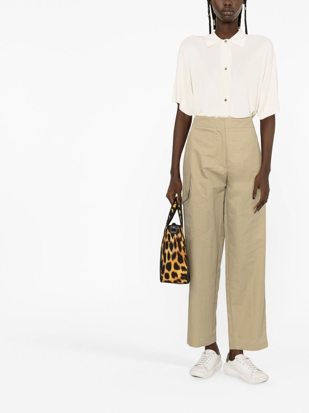 side-patch pocket cropped trousers - 3