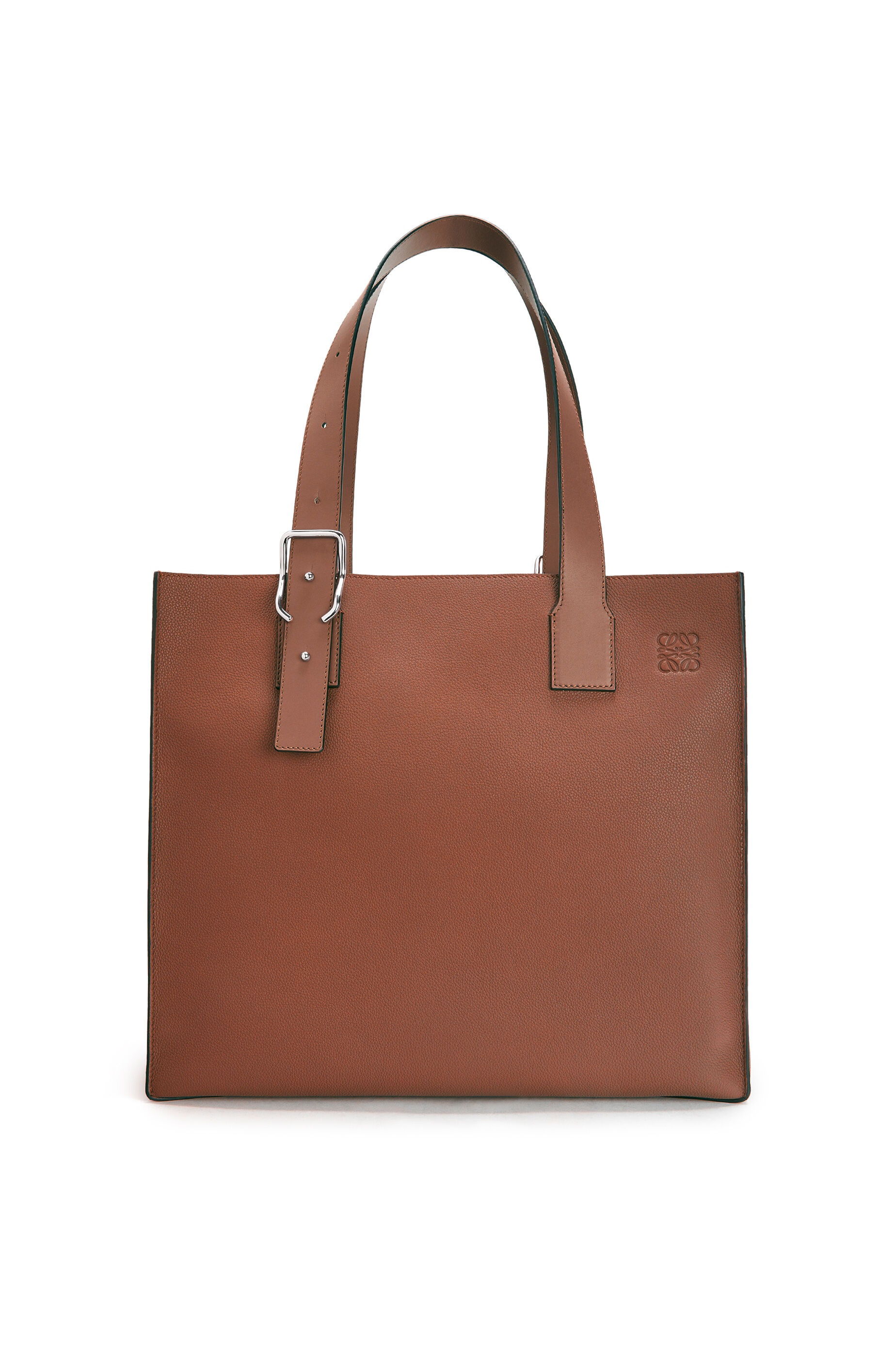 Buckle tote bag in soft grained calfskin - 1