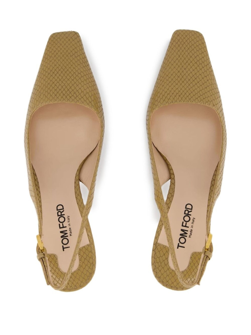 snake-embossed slingback pumps 5