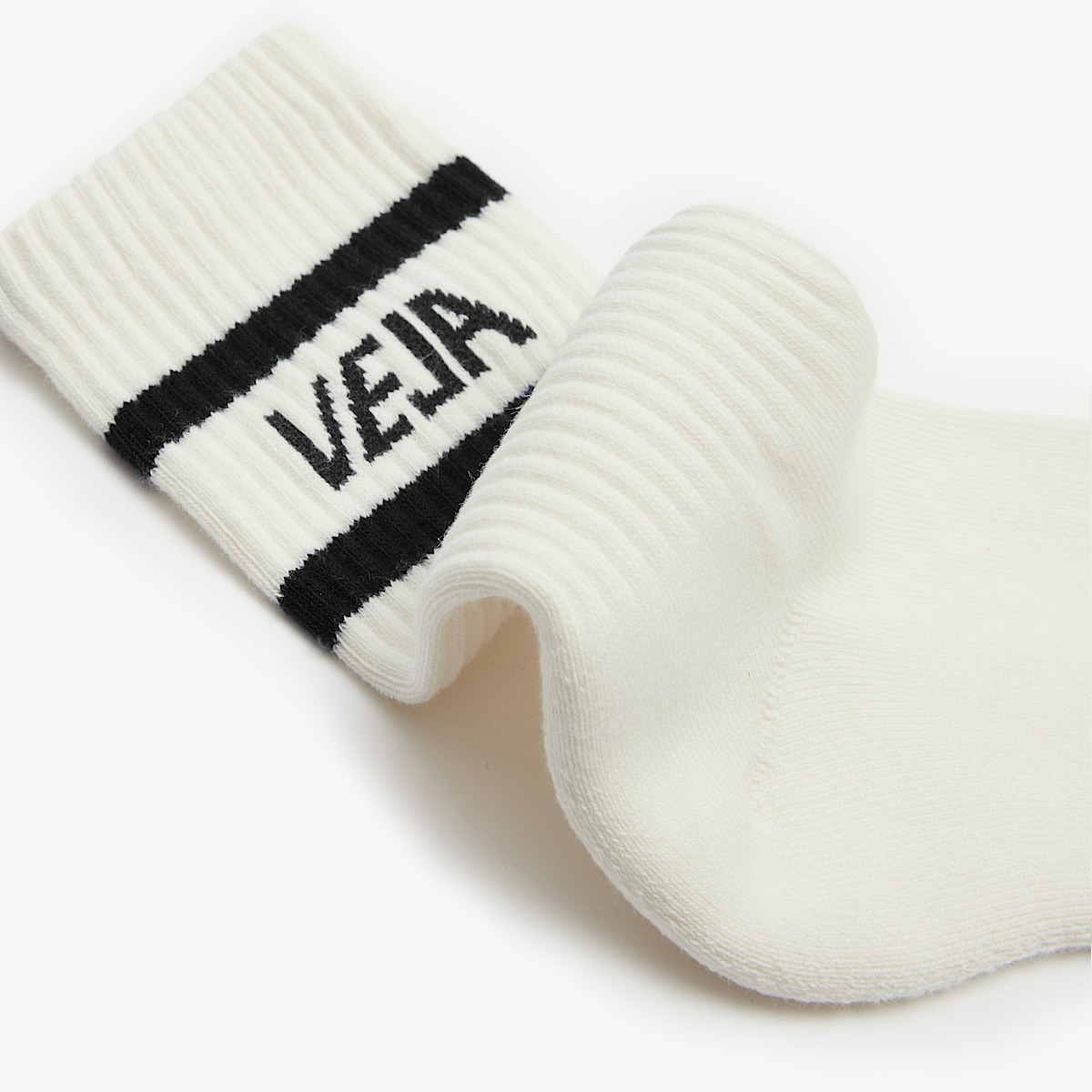 ICONIC SOCKS COTTON WHITE BLACK - 2