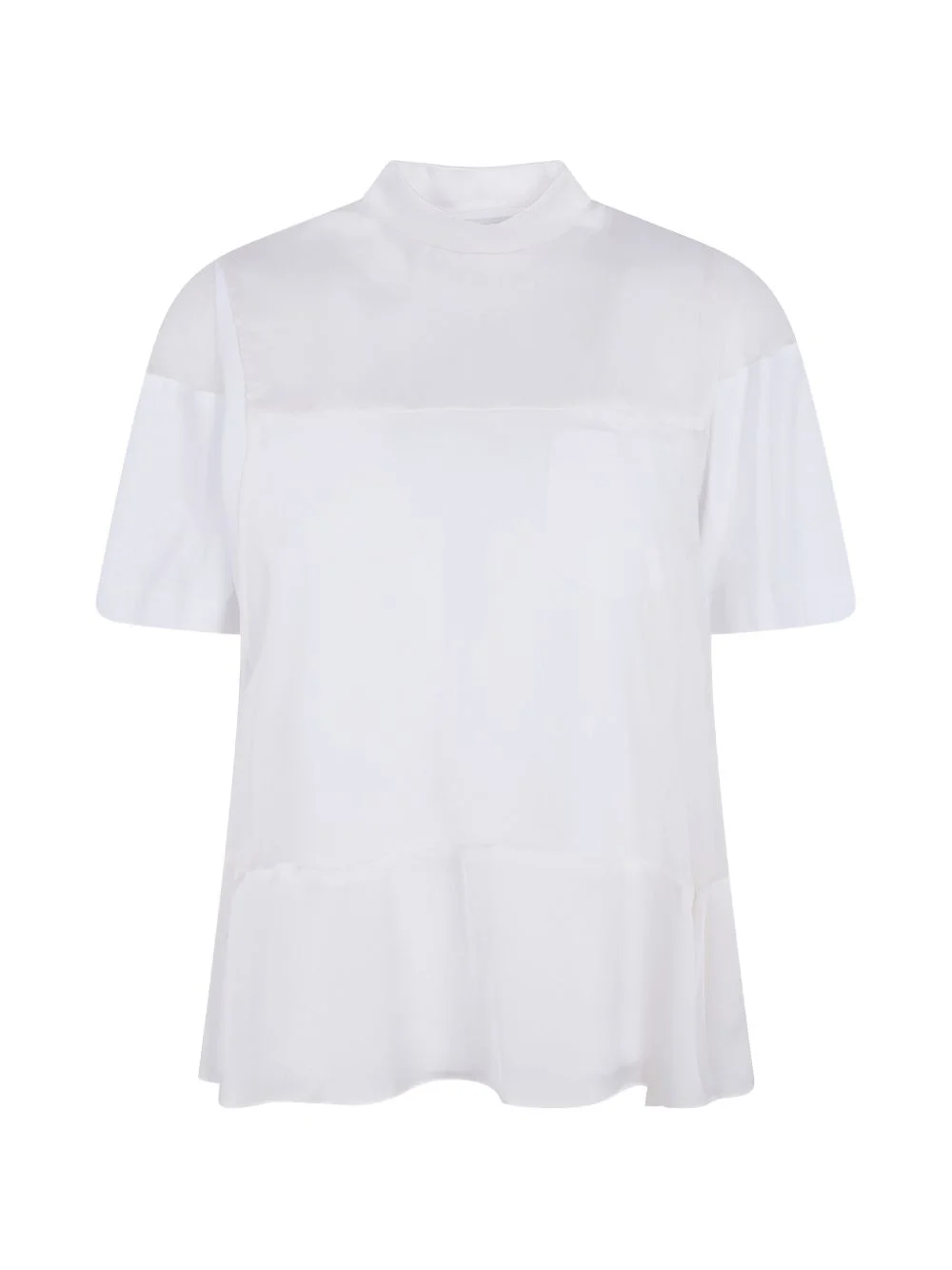 panelled mock-neck T-shirt - 1