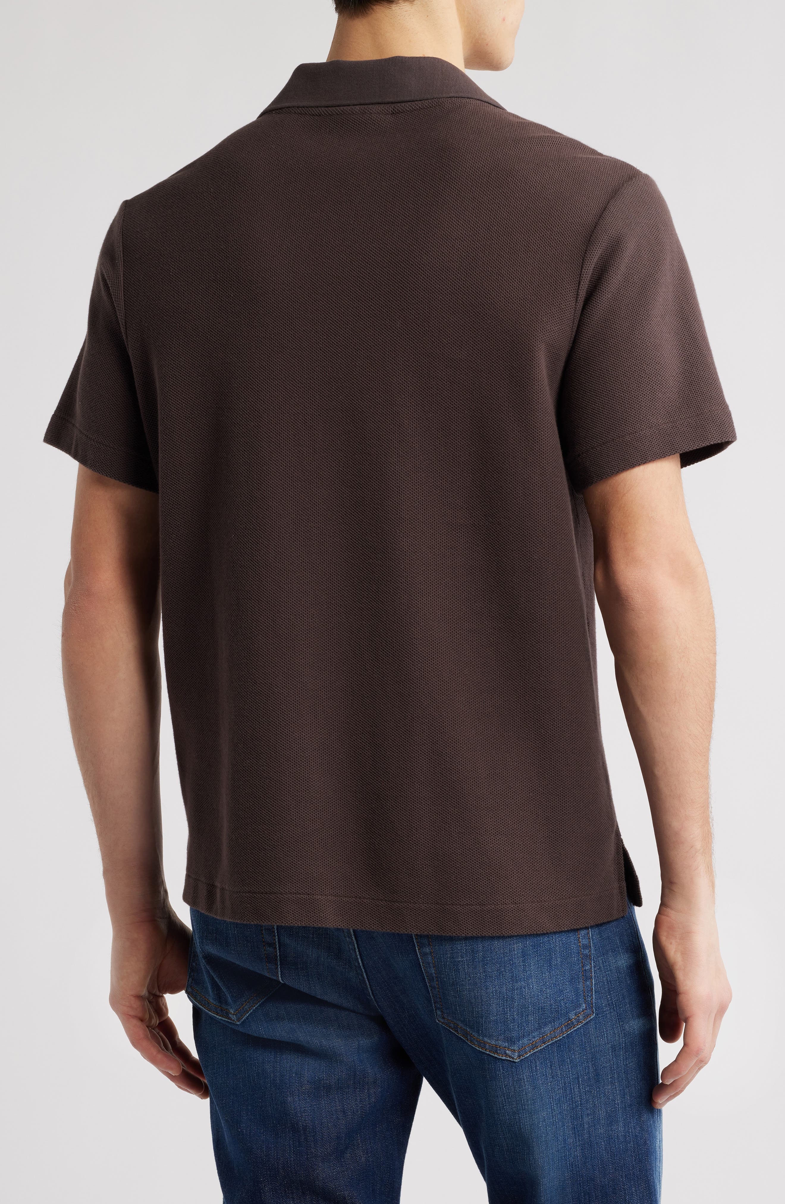 FRAME Jacquard Polo in Brown at Nordstrom - 2