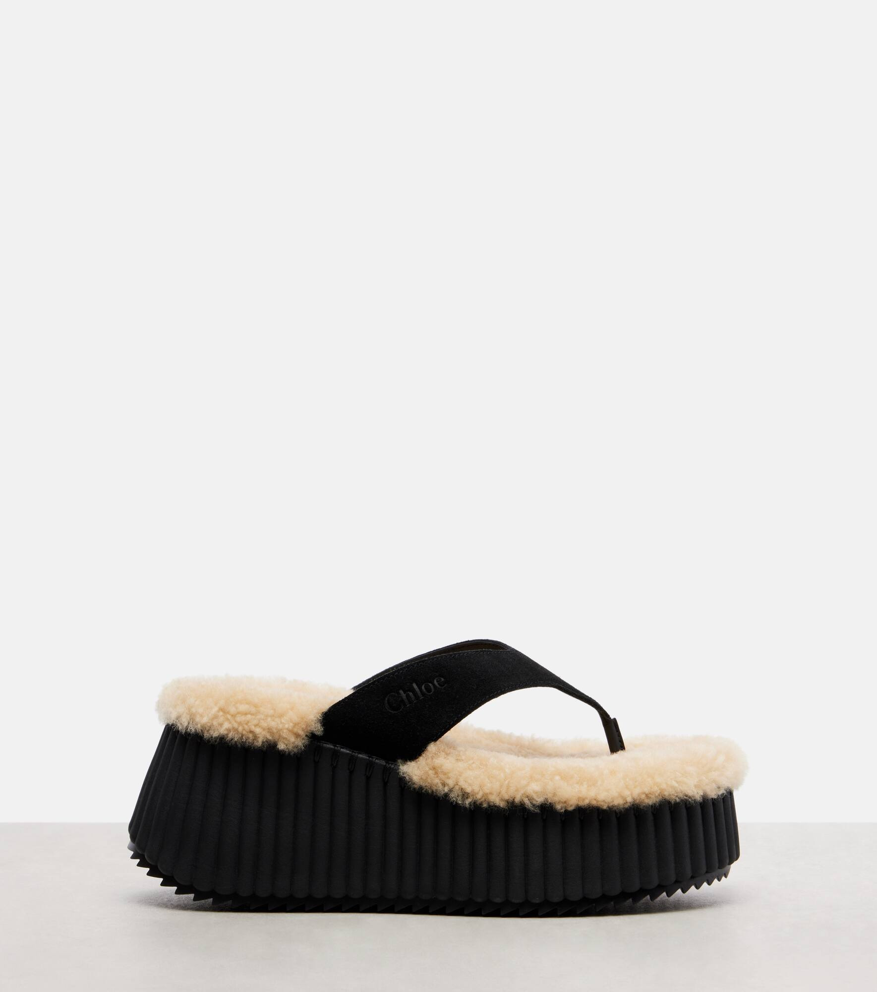 Nama 80 suede platform thong sandals - 4