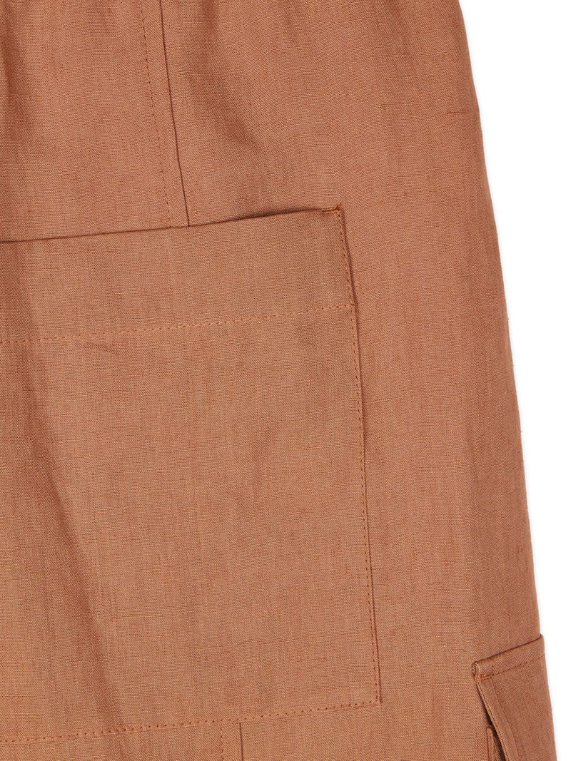 cargo-pocket linen trousers 3