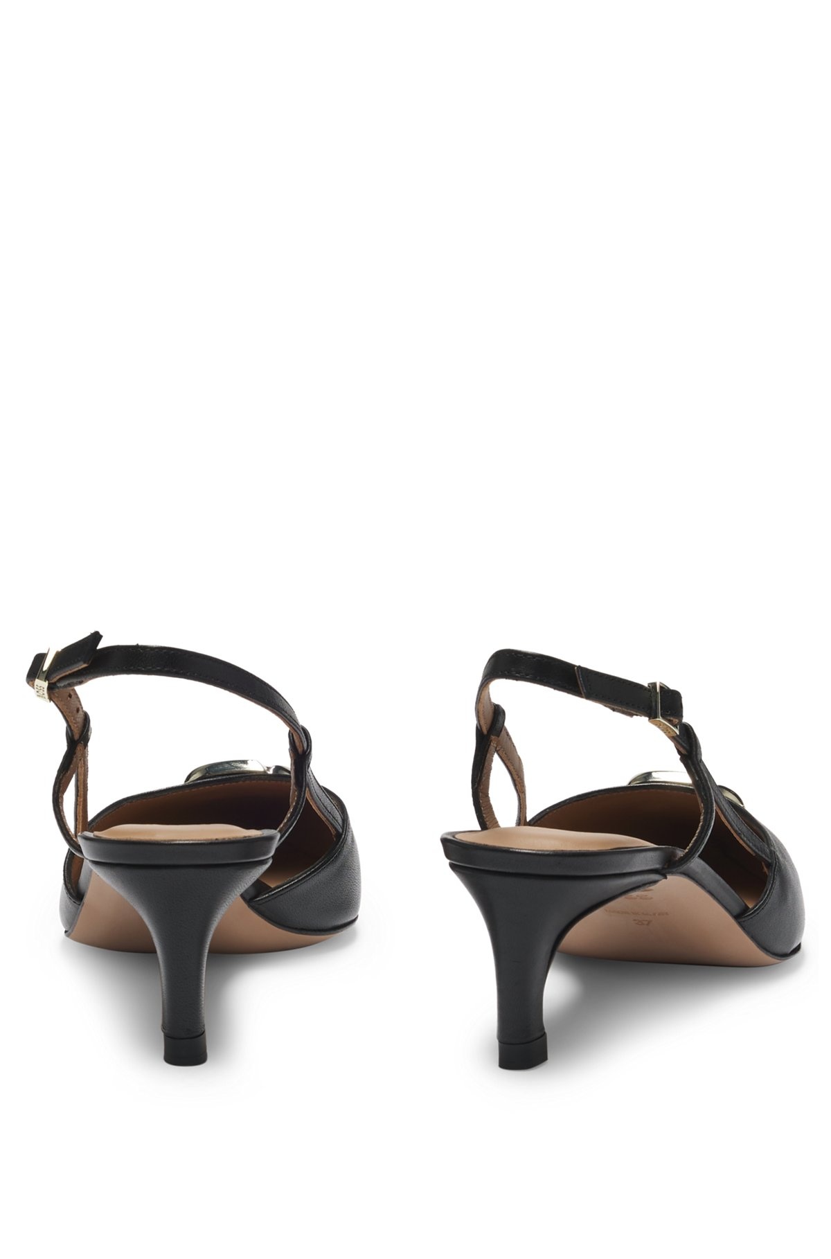 SLINGBACK PUMPS IN NAPPA LEATHER WITH DOUBLE B MONOGRAM - 5
