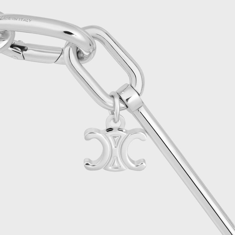 Celine Charms Necklace in Brass with Rhodium Finish 4