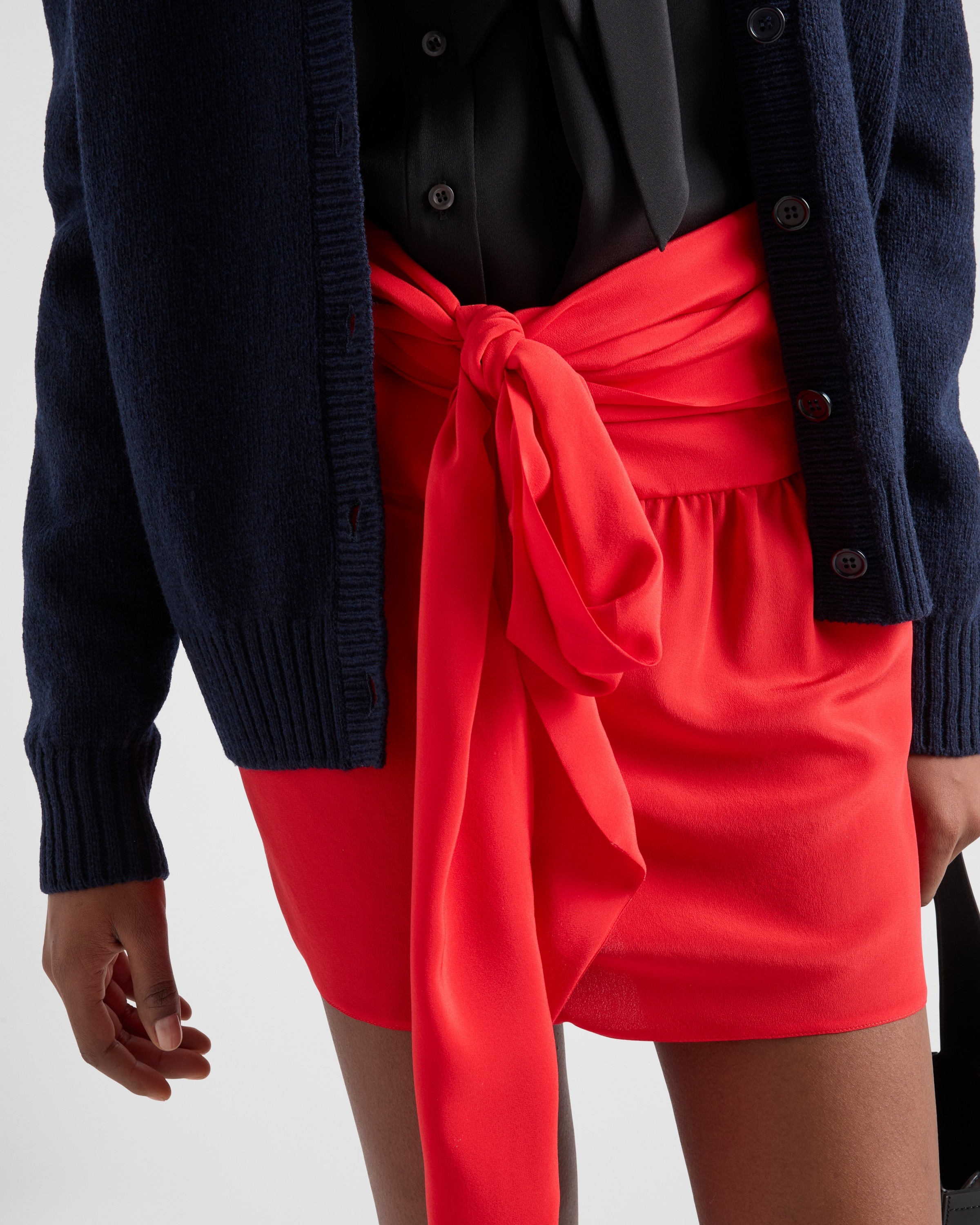 Crepe de chine miniskirt - 3