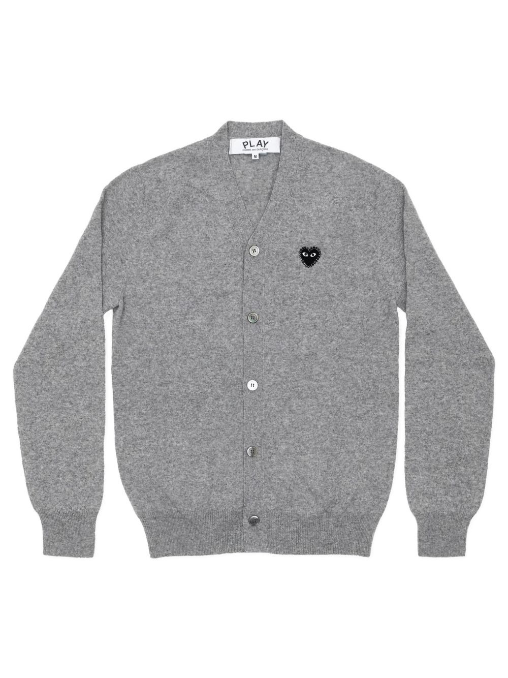 heart-embellished v-neck cardigan - 2