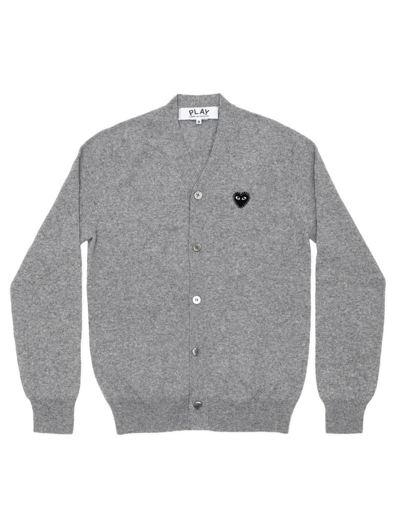 Comme des Garçons PLAY heart-embellished v-neck cardigan outlook