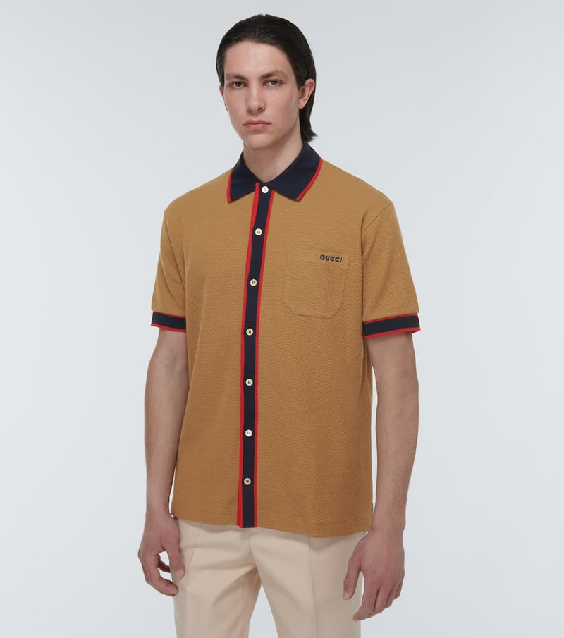 Wool and cotton polo T-shirt 3