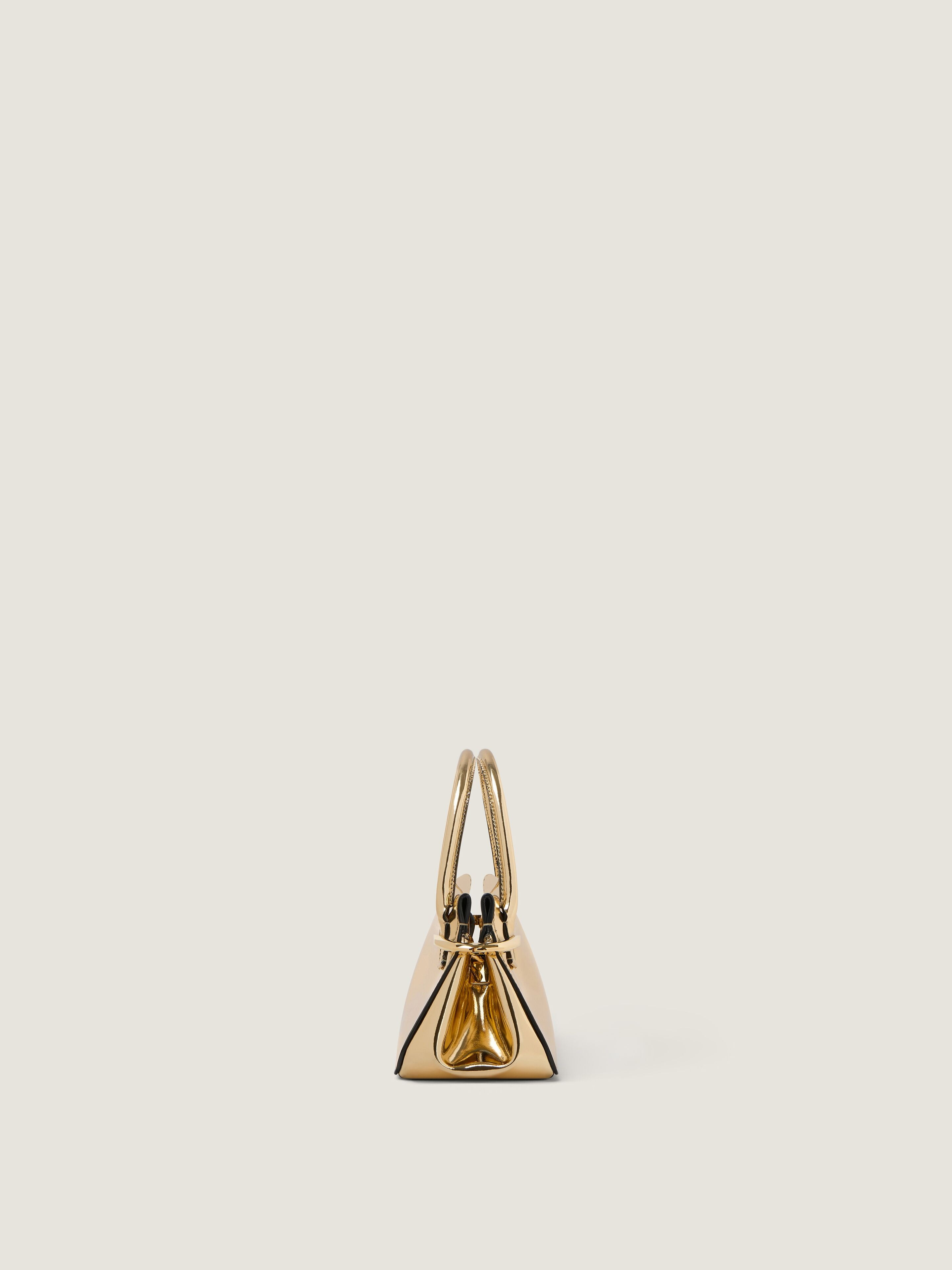 MINI PINCH BAG IN MIRROR EFFECT LEATHER - 3